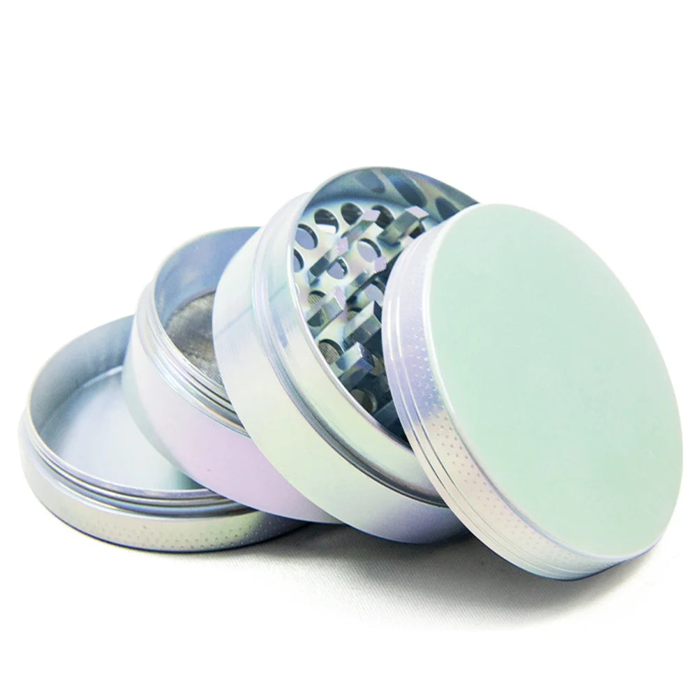 Neon Herb Grinder 4-layer Iridescent Tobacco Grinder Spice Miller Crusher Zinc Alloy 40/50/60mm