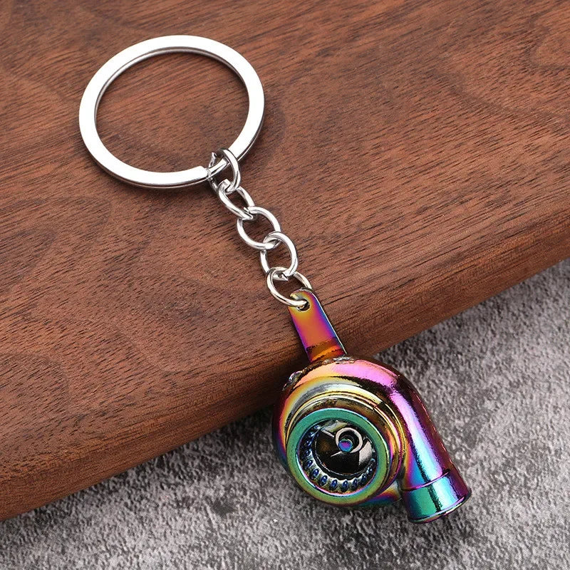 Creative Mini Gear Head Keychain Speed Gearbox Keyring for Car Key Turbo Hub Brake Disc Pendant Shock Absorber Keys Holder Chain