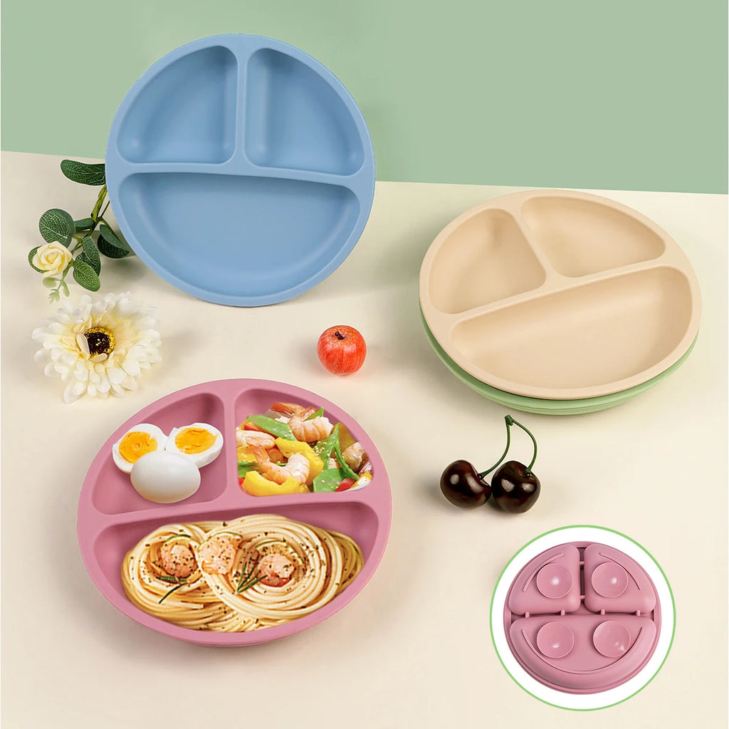 Plato de Silicona con Ventosa para Bebé | Sin BPA | Entrenamiento de Alimentación