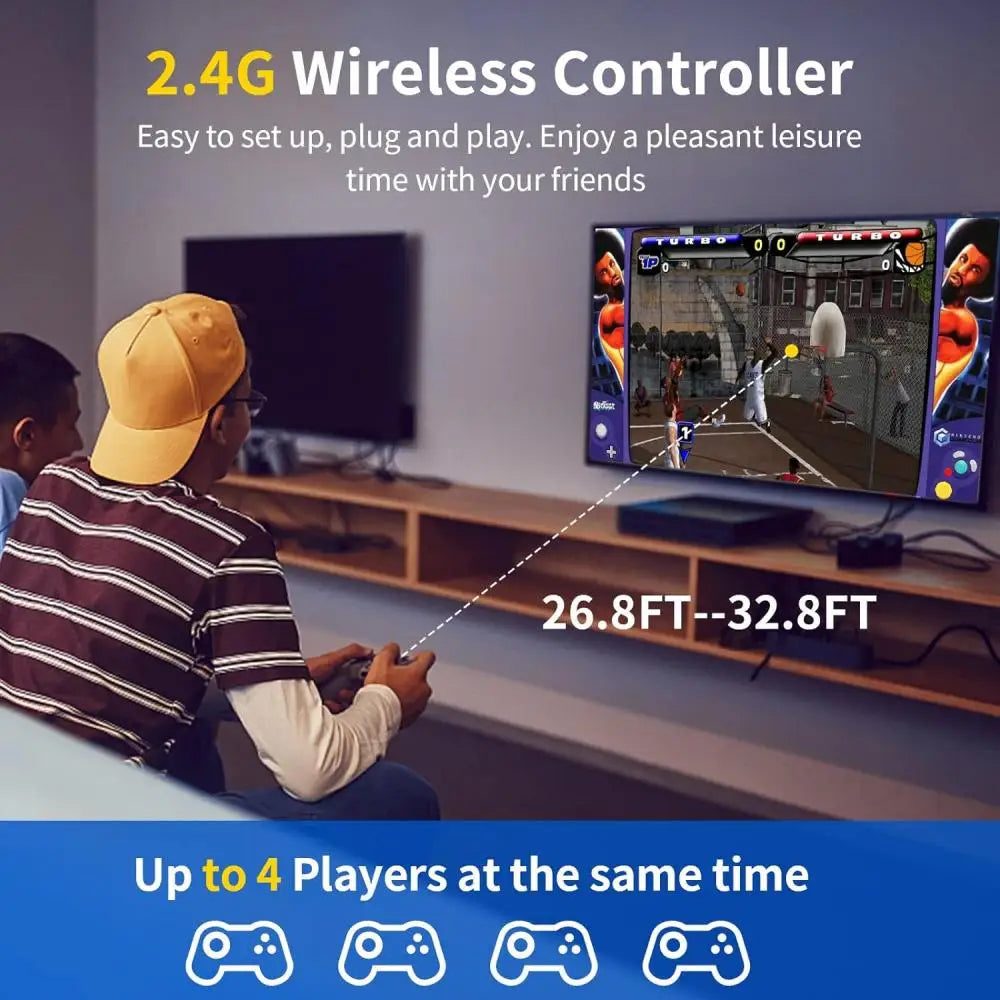 Consola Retro JMachen 4K S905X4 | 48,000 Juegos | Android 11 | PSP/PS1/SNES/Sega | TV Box - Firu Total Sales