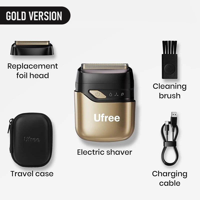Ufree Foil Shaver for Men, Upgraded Electric Razor, Rechargeable Mens Shaver with 4 Floating Blades, LED Display USB-C Travel R