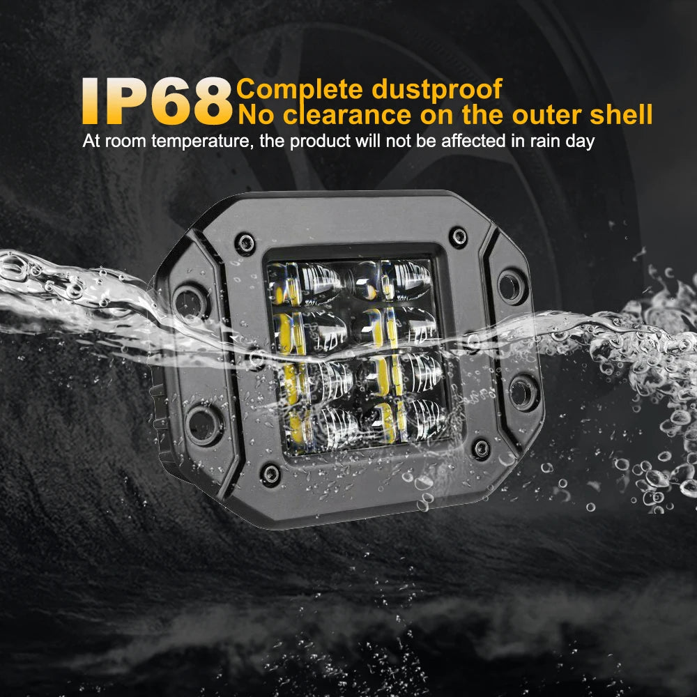 ANMINGPU Par Barras LED 5" 40W Spot | IP68 | 6000K | 12V/24V | Off Road | Auto, Camión, ATV y Jeep