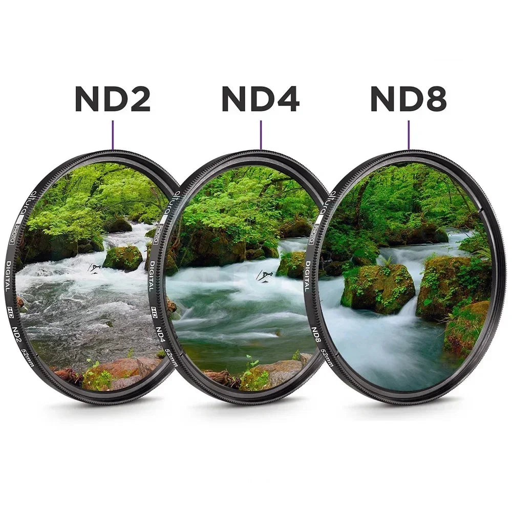 Lightdow UV+CPL+FLD+AND 2 4 8 Camera Lens Filter 6 in 1 Kits 49-82mm Kit for Cannon Nikon Sony Camera Lens USA ES Free Shipping