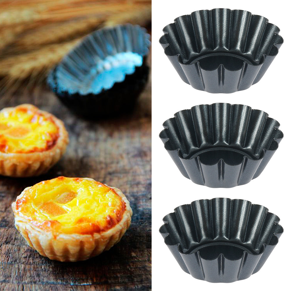12pcs Moldes Antiadherentes para Tarta, Quiche y Flan | Pizza y Muffins 🍕