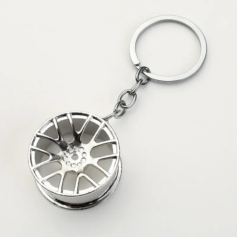 Creative Mini Gear Head Keychain Speed Gearbox Keyring for Car Key Turbo Hub Brake Disc Pendant Shock Absorber Keys Holder Chain
