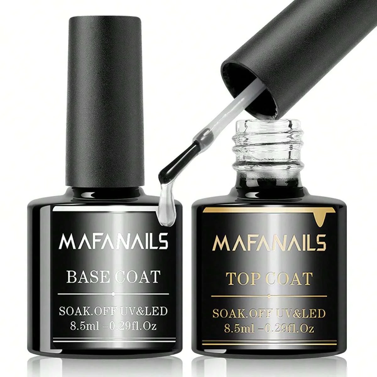 Set Base y Top Coat Gel 8.5ml 2pcs | Larga Duración | Soak Off LED | Acabado Perfecto - Firu Total Sales