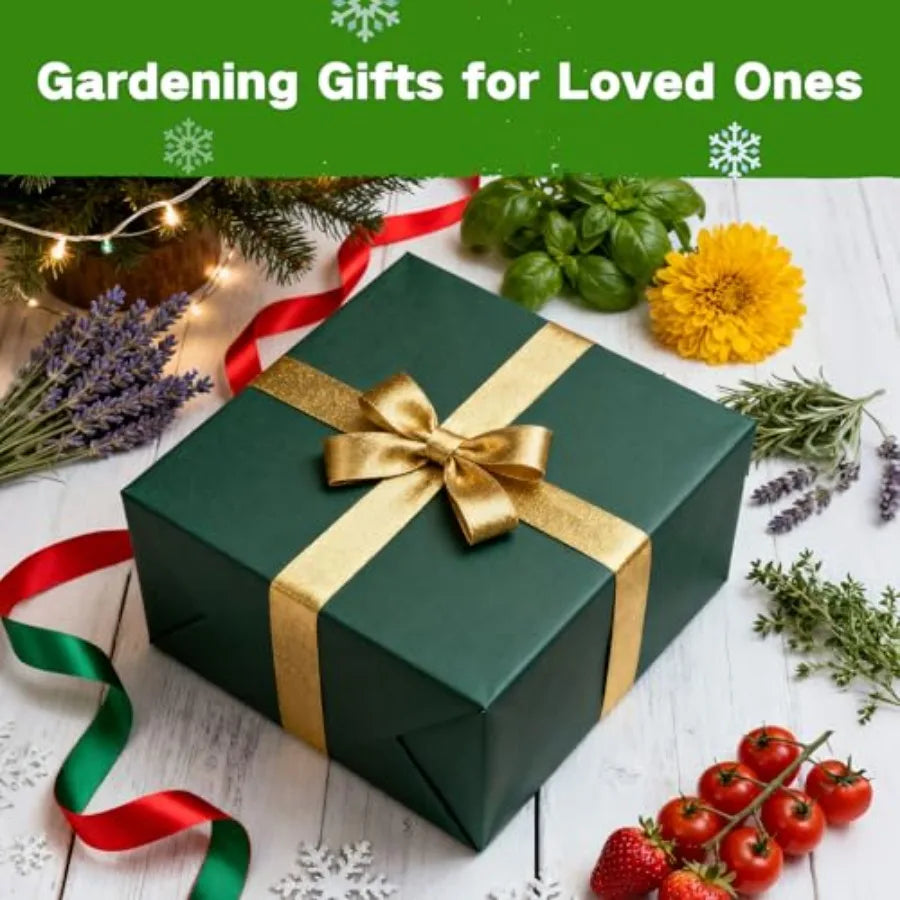 LushandDew Year-Round Seed Bank 2 Varieties Non-GMO Heirloom Seeds of Vegetables Herbs Gardening Gifts for Women Men Emergency