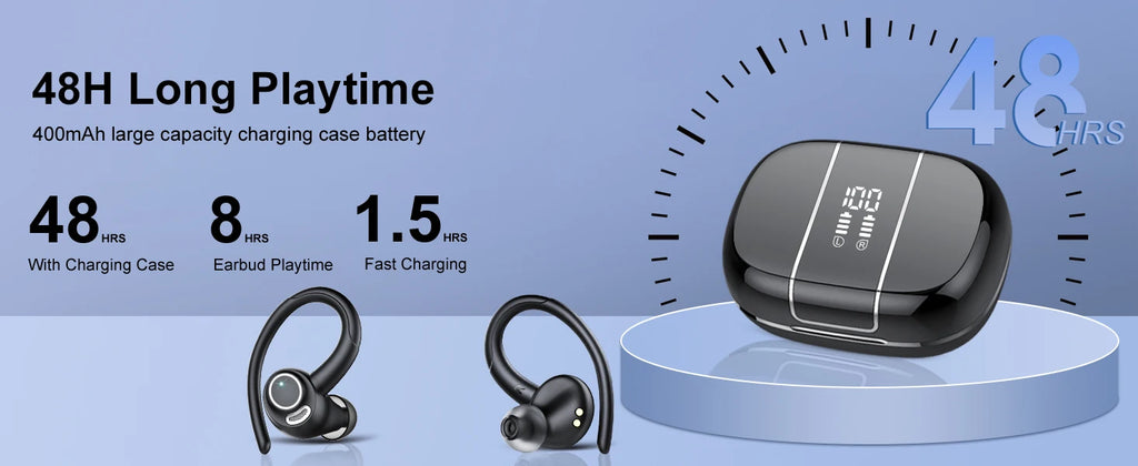 Auriculares Inalámbricos Btootos Sport | 48H | IP7 Impermeable | Mic HD | Bluetooth 5.3 | Running - Firu Total Sales