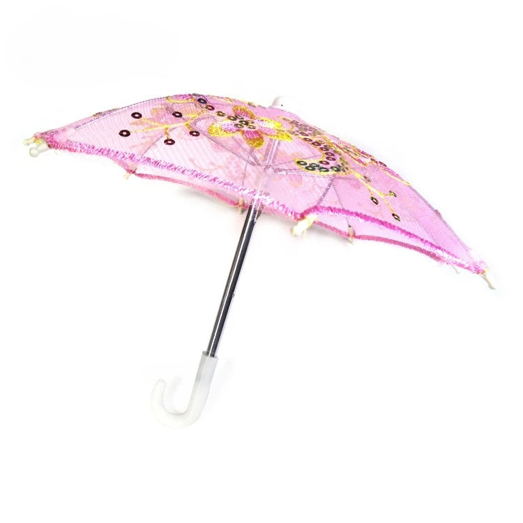 3 Pieces  Mini Lace Umbrella for Decor  Handmade Designer Embroidery Parasols Multicolored Vintage Boho Shining Umbrellas