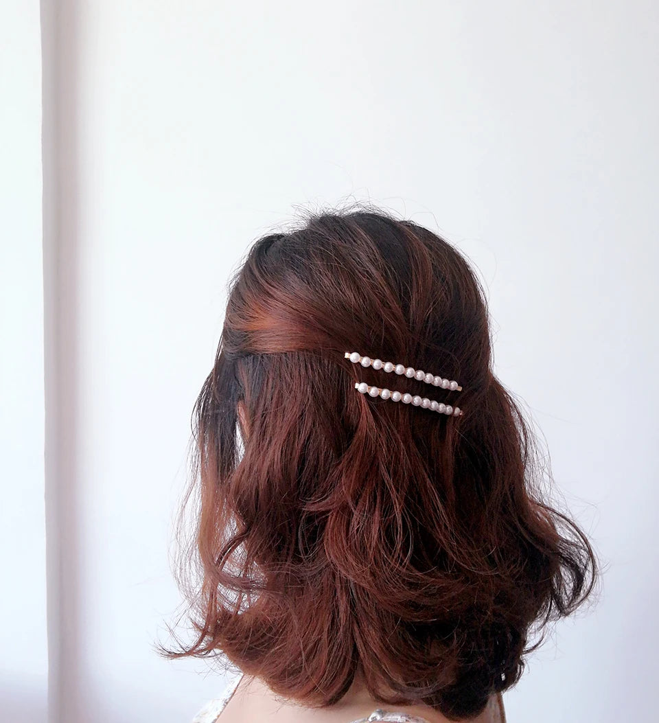 muylinda Imitation Pearls Long Hairpins Jewelry Fashion Women Hair Pin Clip Pairs Girl Hair Accessories
