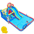 Castillo Inflable 10 en 1 con Tobogán de Agua | PVC Azul | Niños 3-10 Años 🎉 - Firu Total Sales