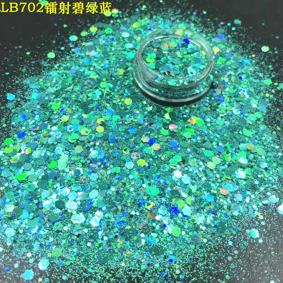 24 Colors Holographic Chunky Glitter 24 Colors Total Laser Nail Glitter Flakes Chunky Holographic Laser Nail Glitter 2030