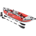 2-Person High-Output Pump Inflatable Kayak Set with 86in Paddles and Adjustable Seat, 400lb Capacity