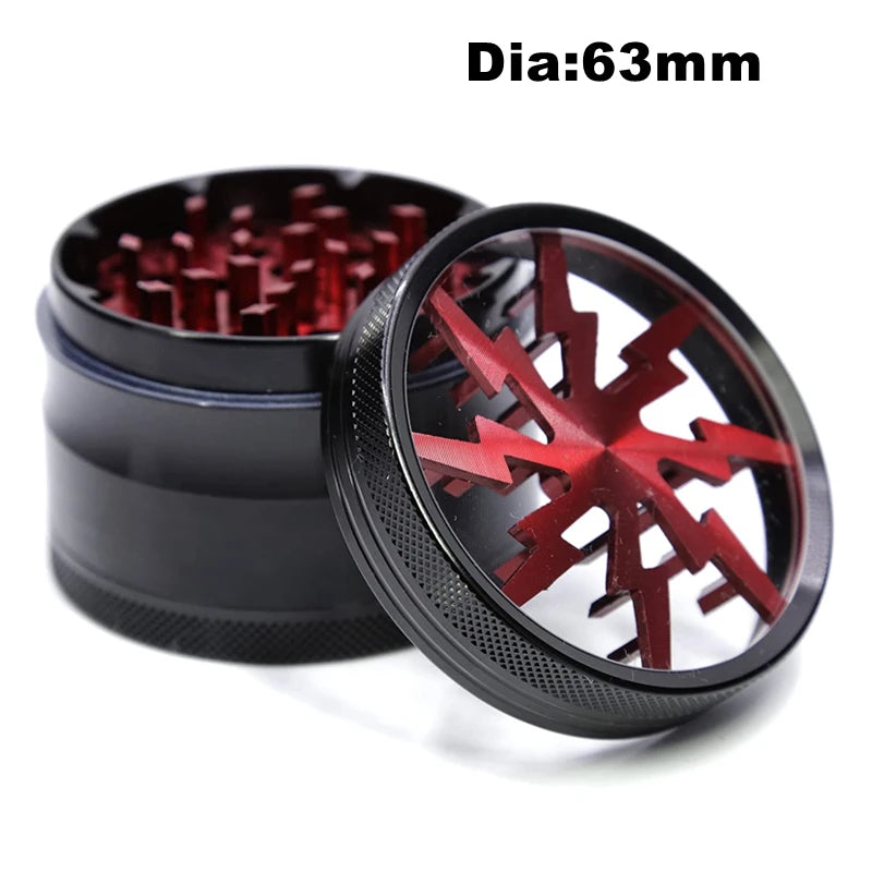40mm/50mm /62mm 4 Layers Herbal Grinder Pepper Pot Spice Tobacco Mill Aluminum Alloy Dry Herb Crusher Smoking Cigarette Tools