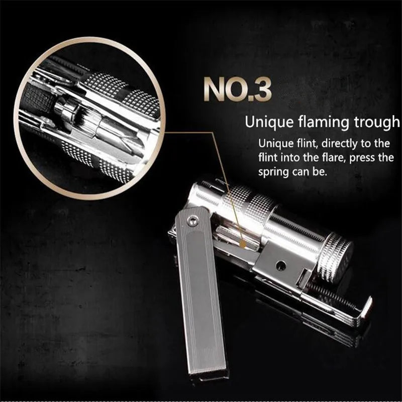 Original IMCO Lighter Old Oil Flint Lighter Windproof Stainless Steel Cigarette Petrol Oil Lighter Inflated Gadgets Man