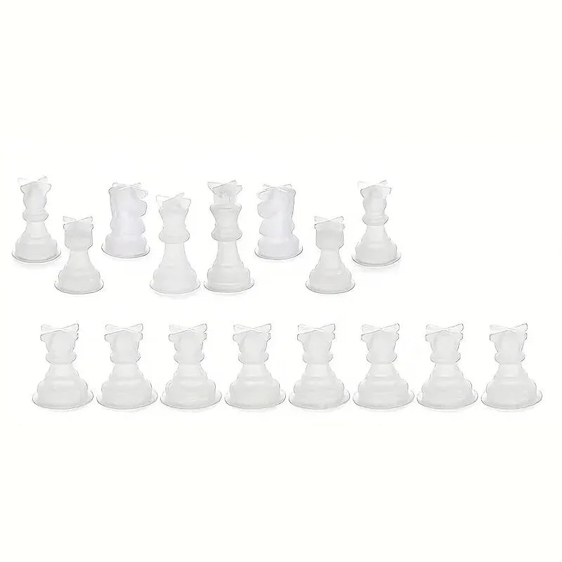 Moldes de Silicona 3D para Ajedrez y Damas | 7/16pcs | Resina DIY Juegos ♟️