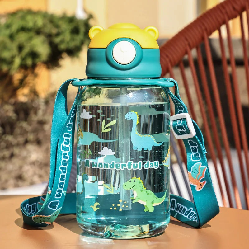 Vaso con Pitillo y Manija para Niños | Botella Portátil Reutilizable 🍶 - Firu Total Sales