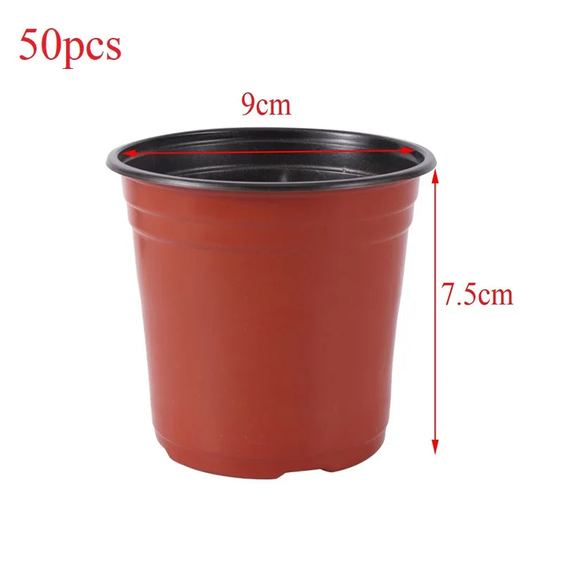 20/50pcs Macetas de Plástico para Vivero y Jardín | Herramientas de Cultivo 🌱