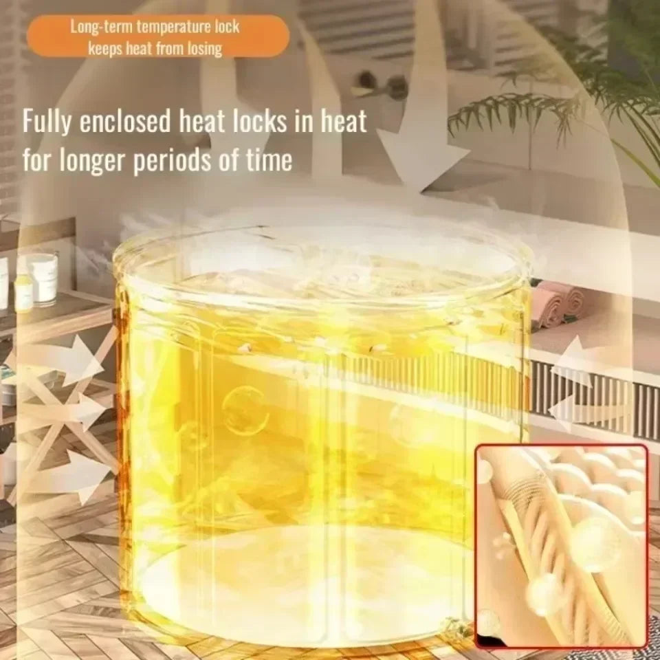 Folding Bath Tub Household Thickened Insulated Bathtub Portable Round Enlarged Bathing Bucket Foldable Adult Bathroom SPA Bucket