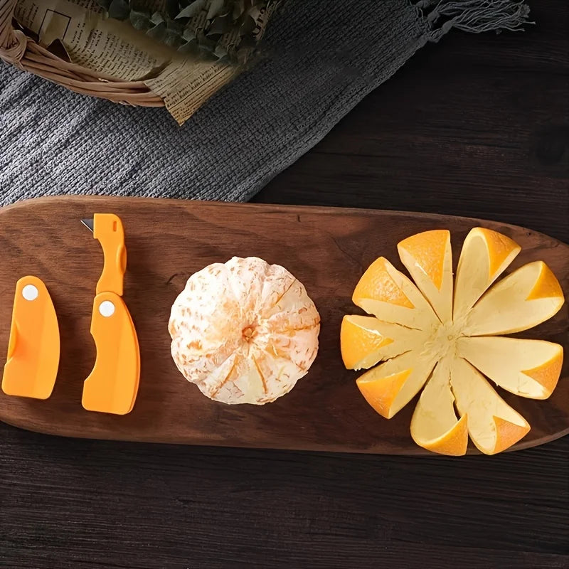 Creative Plastic Fruit Peeler With Folding Handle For Orange Lemon Grapefruit Kitchen Vegetable Cutter Gadget Portable