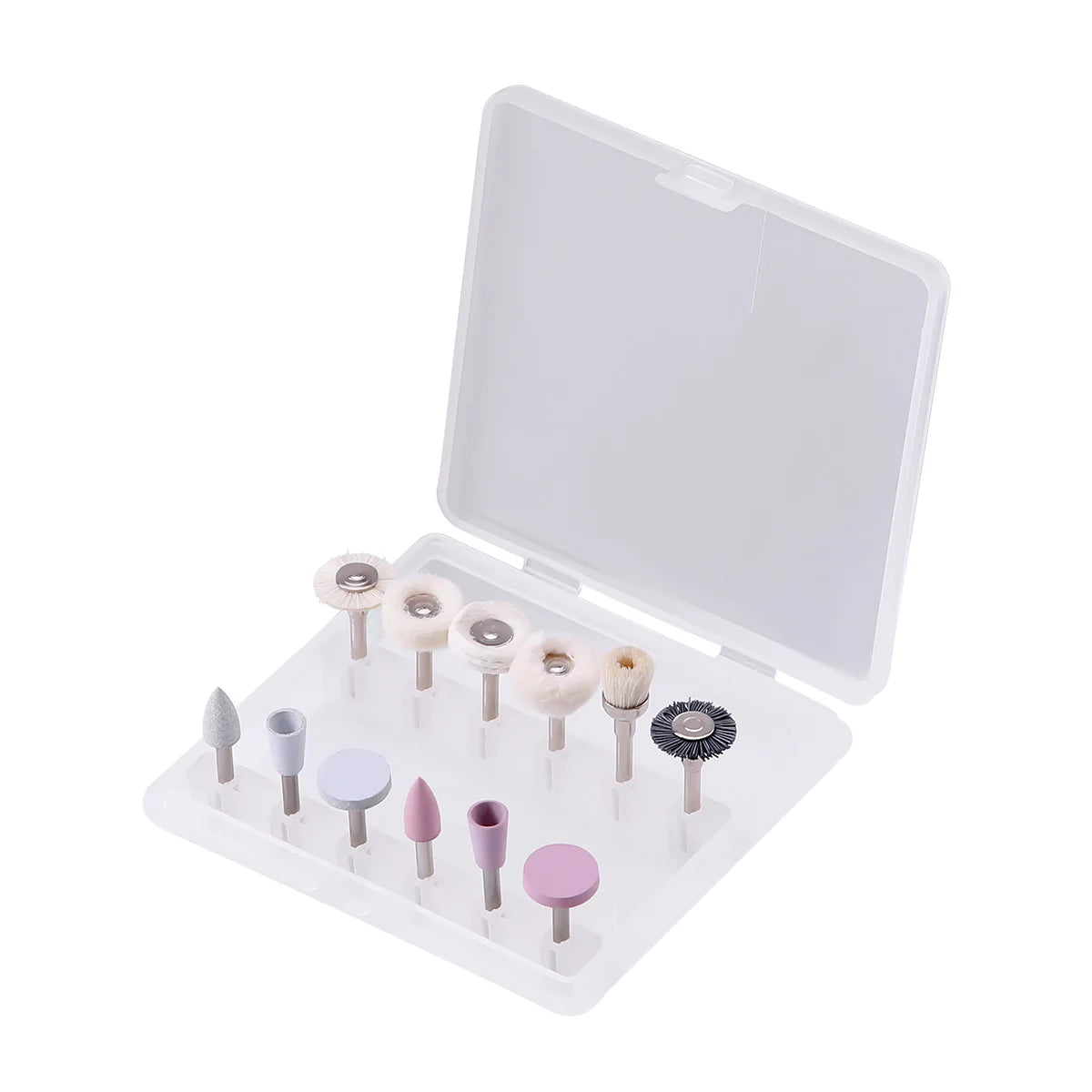 AZDENT 12Pcs/Set Dental Silicone Polishing Rubber Grinding Heads Teeth Polisher 2.35mm RA Finisher for Low Speed Handpiece