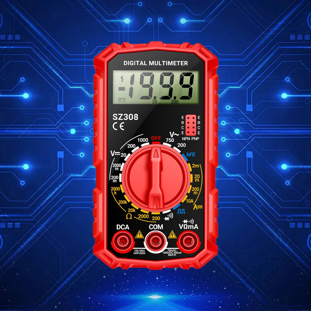 ANENG SZ308 Digital Multimeter AC/DC Current Meter Voltage Resistance Meter Electrician LCD Backlight Ohm Square Wave Test