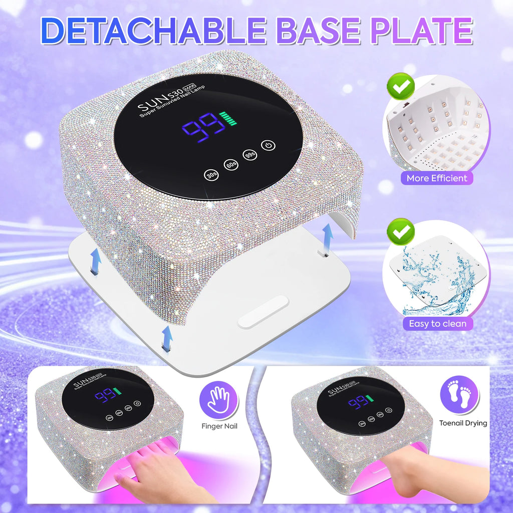 Lámpara UV/LED Recargable 180W DianaBeauty | 57 LEDs | Sensor de Movimiento | Salón - Firu Total Sales