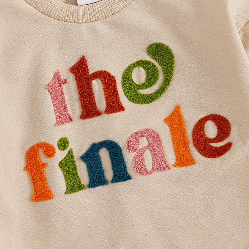 Baby Sweatshirt Romper Colorful Letter Embroidery Long Sleeve Crew Neck Bodysuit Newborn Playsuit - Firu Total Sales