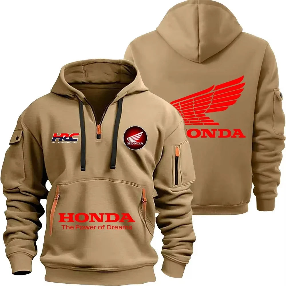 Hoodie con Cremallera Honda 2025 | Bolsillo | Primavera y Otoño | Hombre y Mujer 🏍️