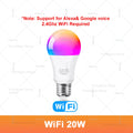 Tuya Smart LED Light Bulb E27 RGB CW 15W 20W WiFi Bluetooth Led Lamp Home Decor Lighting 220V 110V For Alexa Amazon Google Voice