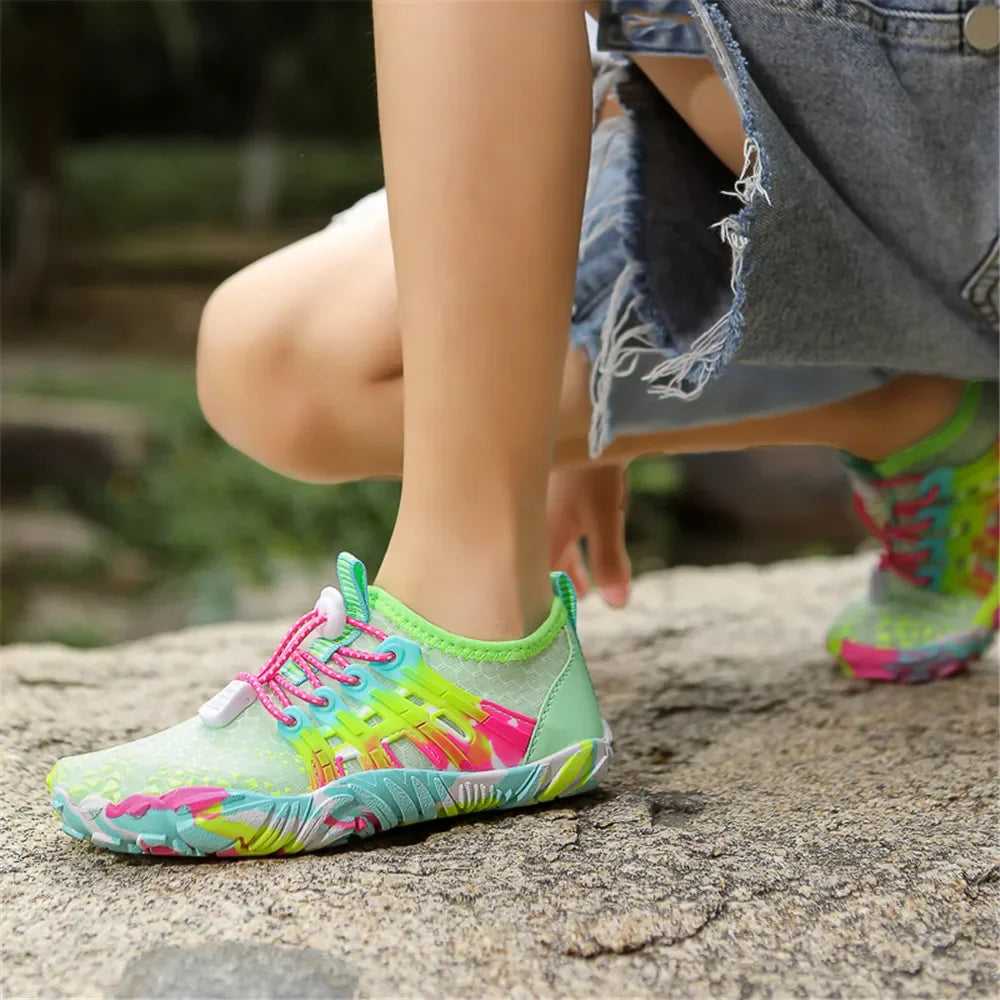 Water Shoes Kids Summer Beach Five Fingers Barefoot Swimming Aqua Shoes Colorful Seaside River Slippers Children Sneakers New