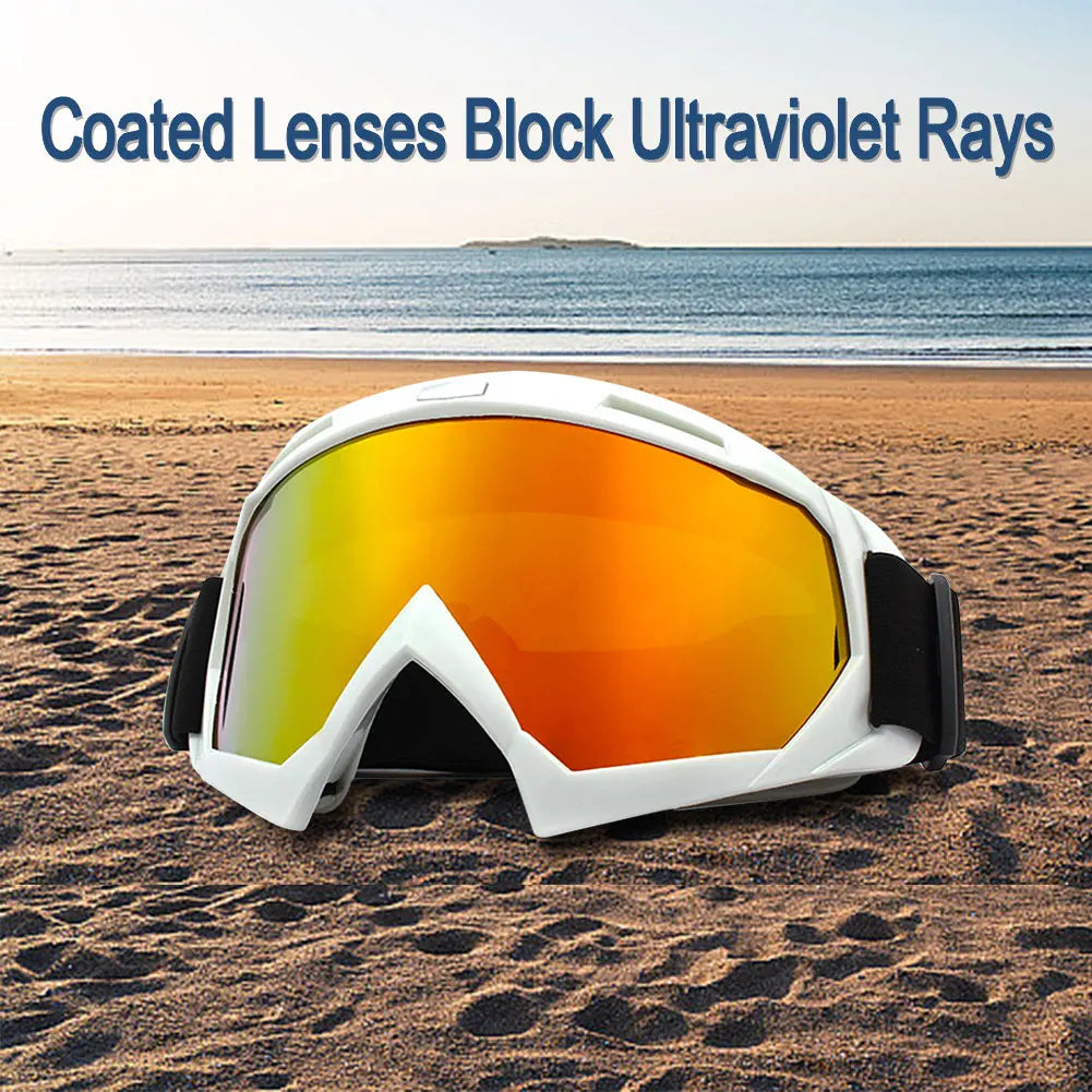 Motorcycle Glasses Windproof Snowboard Goggles Anti-Fog Protective Goggles UV Protection for Winter Outdoor Sport