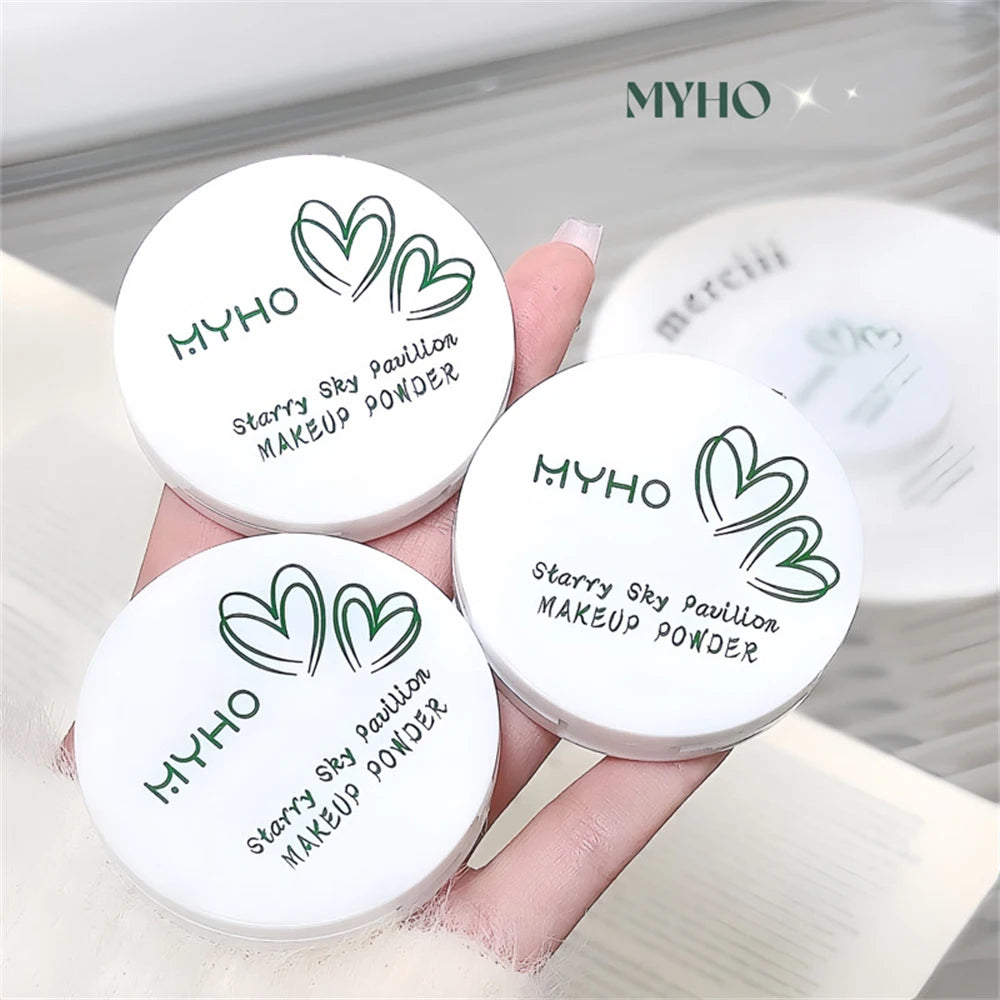 Oil Control Soft Focus Pressed Powder Matte Compact Lasting No Cakey Full Coverage Concealer Face Tightening Air Powder Makeup