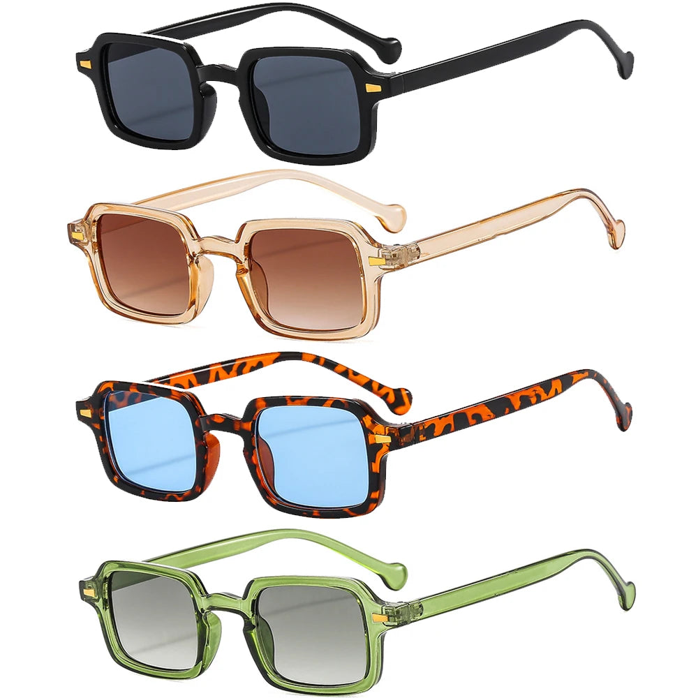 Luxurious Rectangle Sunglasses Women Oval Vintage Brand Designer Square Sun Glasses Men Shades Female Eyewear sunglasses