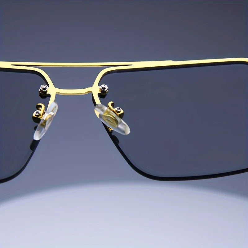 Fashion Rimless Frameless Sunglasses | Classic Small Square | Men & Women