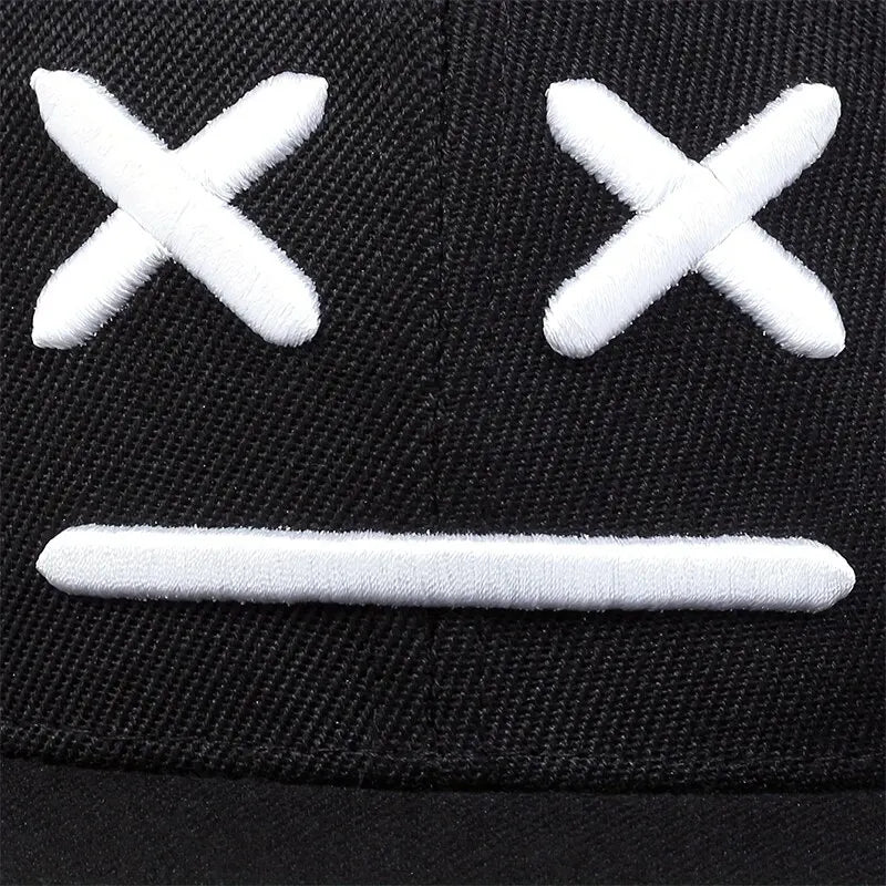 Unisex XX Smiling Face Embroidery Hip-hop Hats Spring Autumn Outdoor Adjustable Casual Baseball Caps Sunscreen Hat - Firu Total Sales