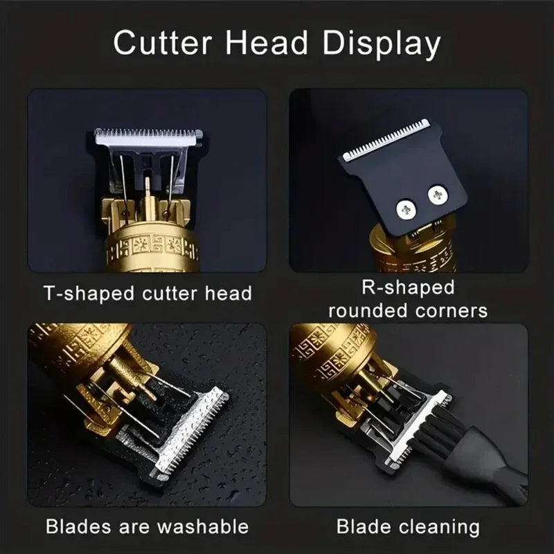 Professional Hair Cutting Machine Vintage T9 Hair Clipper Cutting Machine For Men Shaver Trimmer Rechargeable Carving Mark Razor