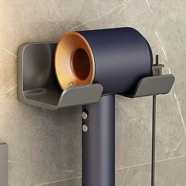 Hair Dryer Holder Wall Mount — Straightener Stand + Bathroom Organizer