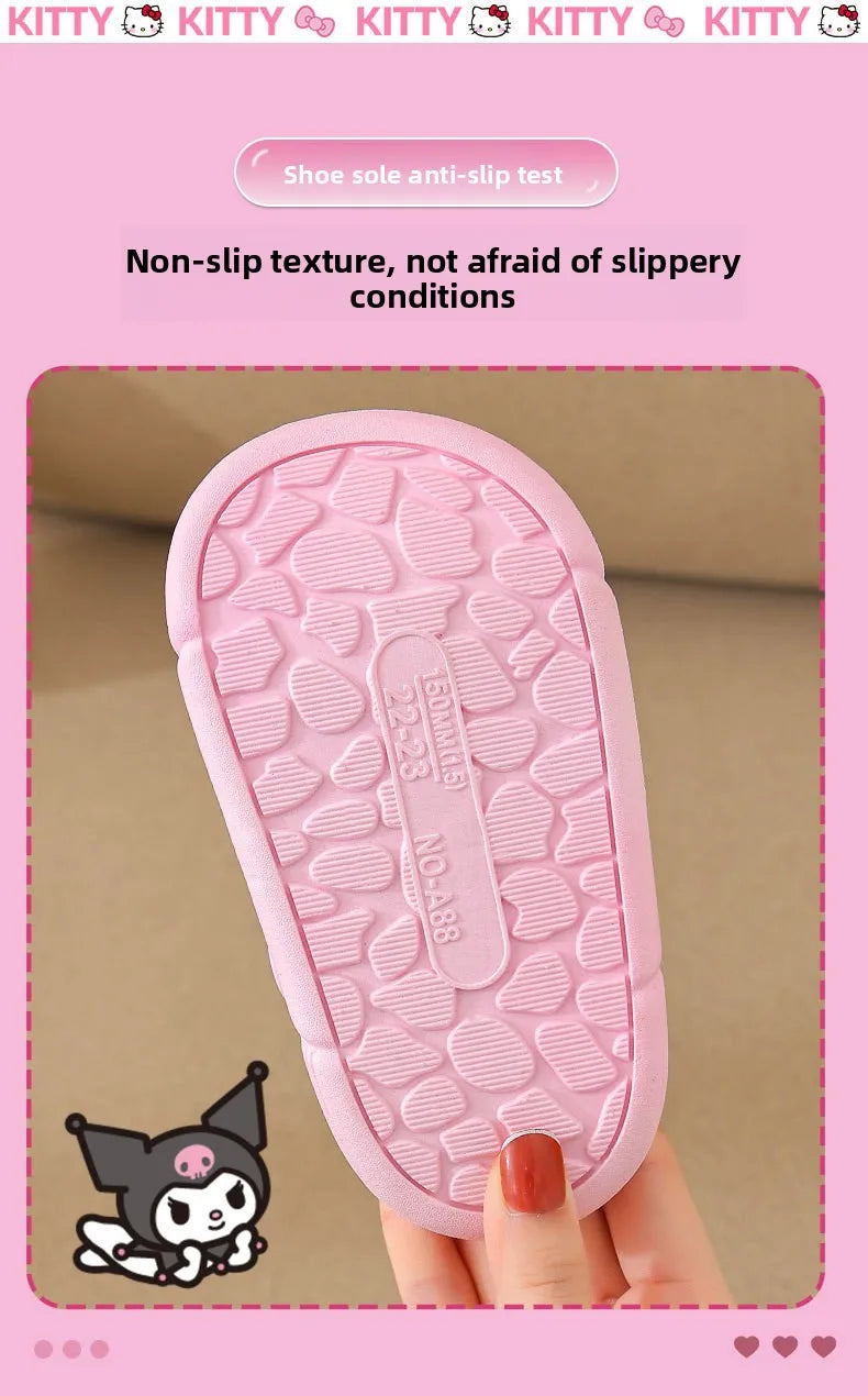 Pantuflas Sanrio Hello Kitty Kuromi para Niñas | Suaves Antideslizantes | Verano 🐱