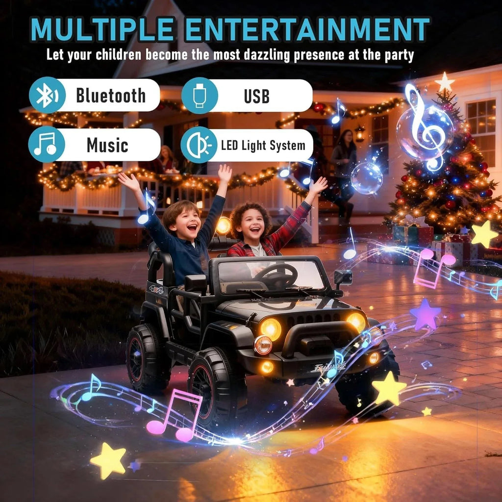 Carro Eléctrico 2 Asientos 24V para Niños | Control Padres | Bluetooth | 3-8 Años 🚗 - Firu Total Sales