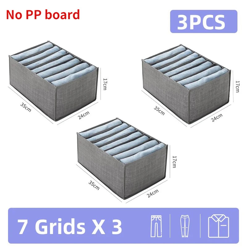 Pants Jeans Storage Box Drawers Organizer for Underwear Bra Socks Wardrobe Clothes Organizer Cabinet  T-Shirt Organizers storage