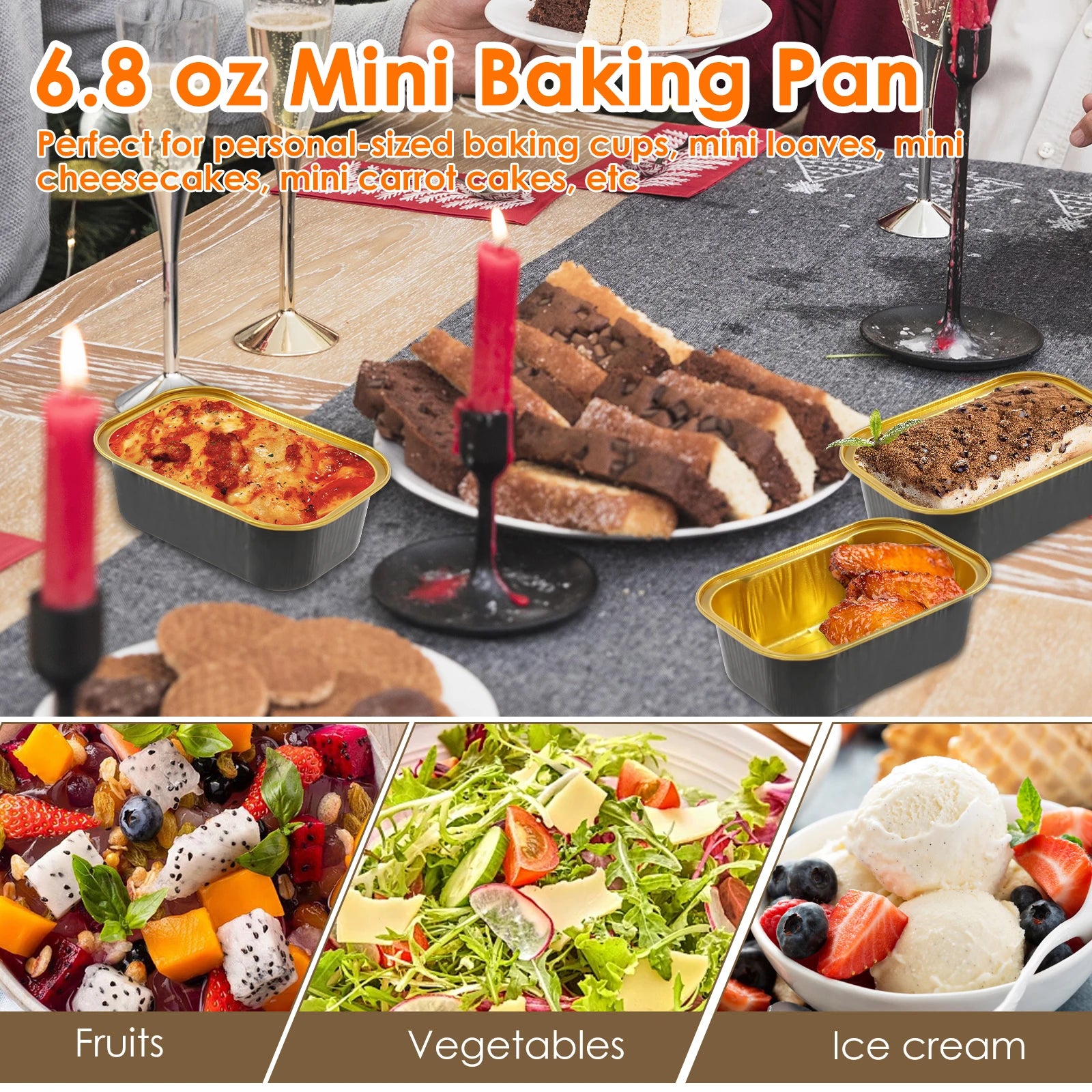 50/100pcs Moldes Mini de Aluminio con Tapa y Cuchara | Muffins y Chocolates 🍰