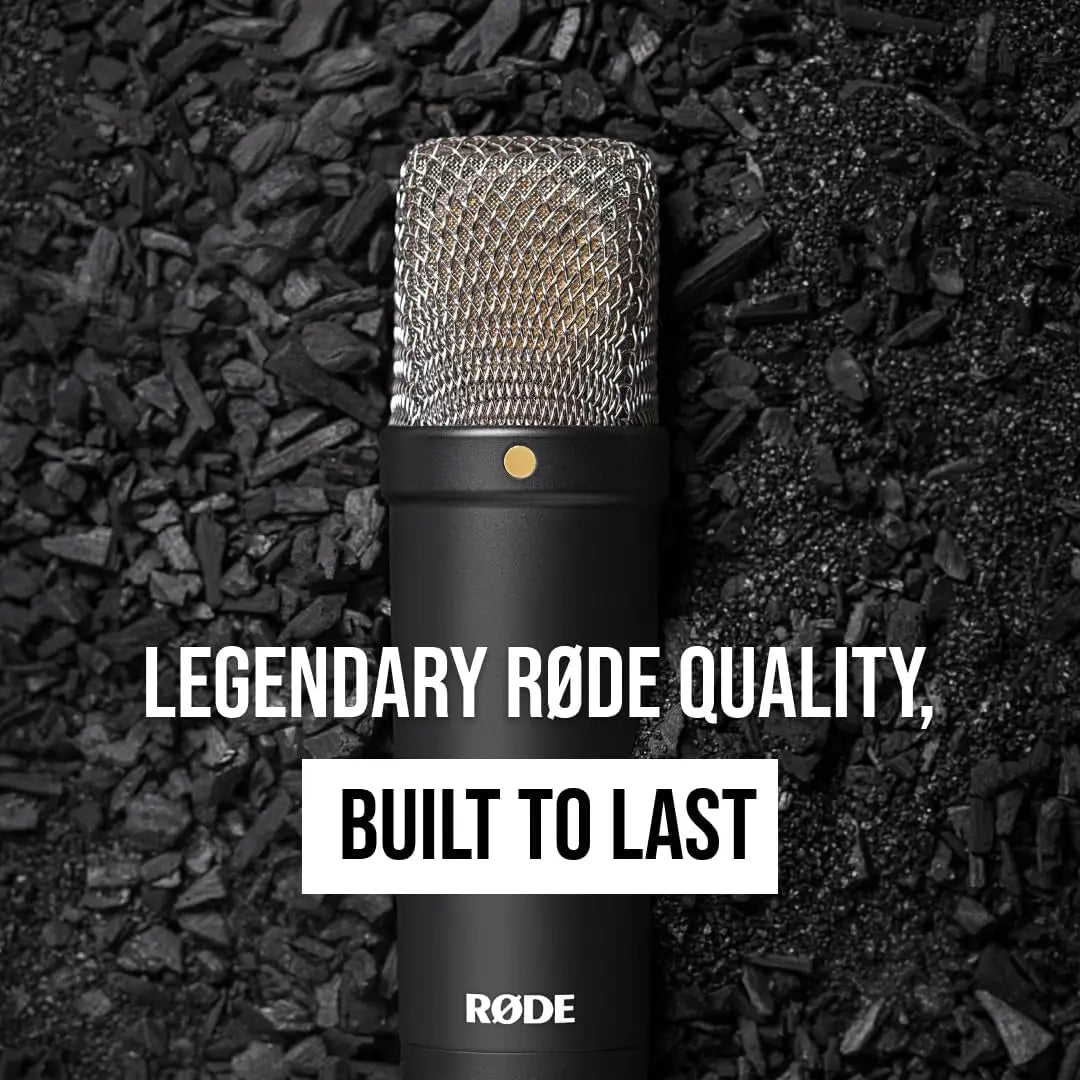 Large-Diaphragm Condenser Microphone with Shock Mount, Pop Filter, XLR Cable for Music, Vocals, Streaming