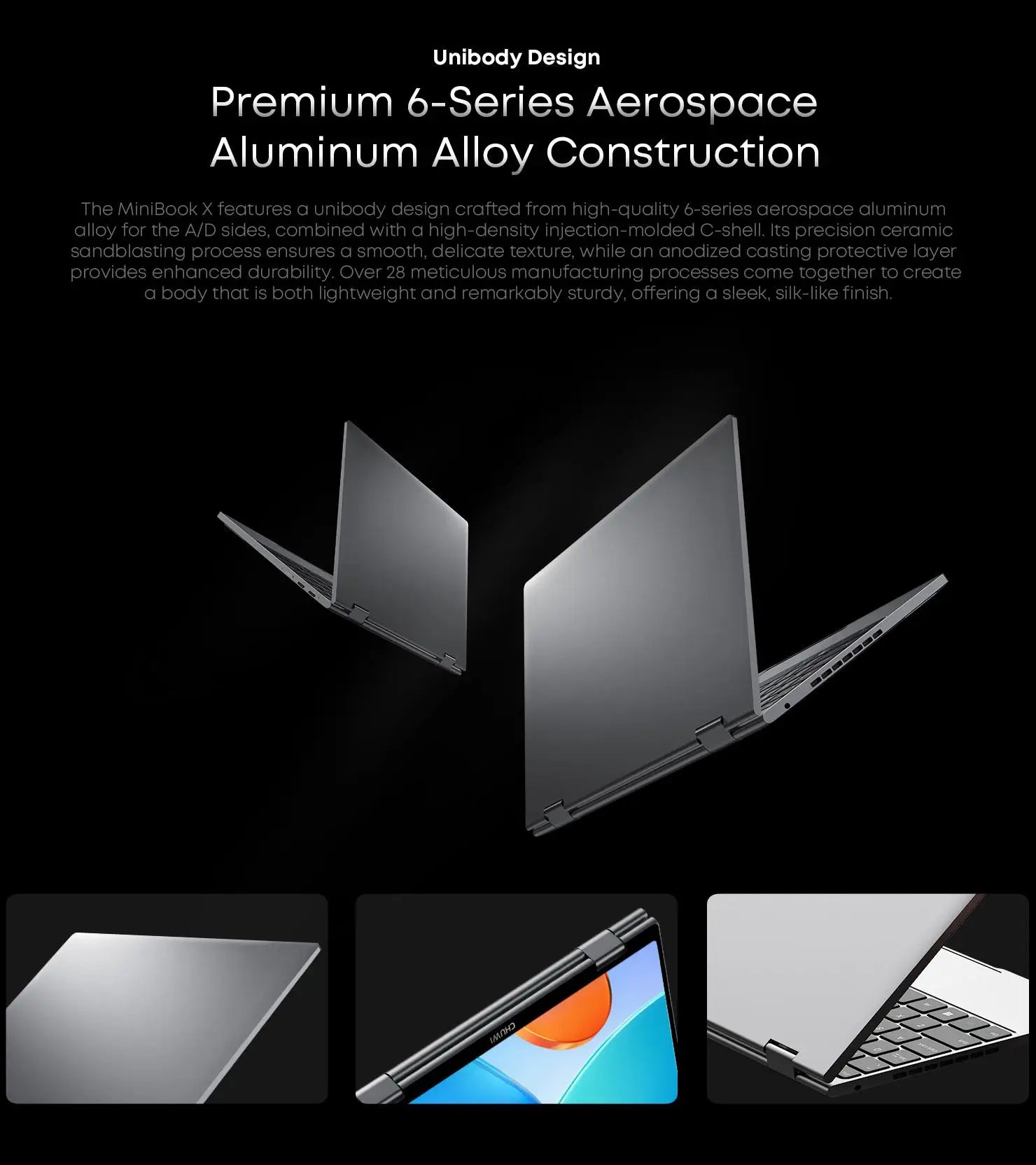 CHUWI MiniBook X Intel N150 2-in-1 Tablet Laptop 16GB LPDDR5 512G SSD 10.51'' 2K FHD WiFi6 BT5.2 Ultra-slim Touch Screen Laptop