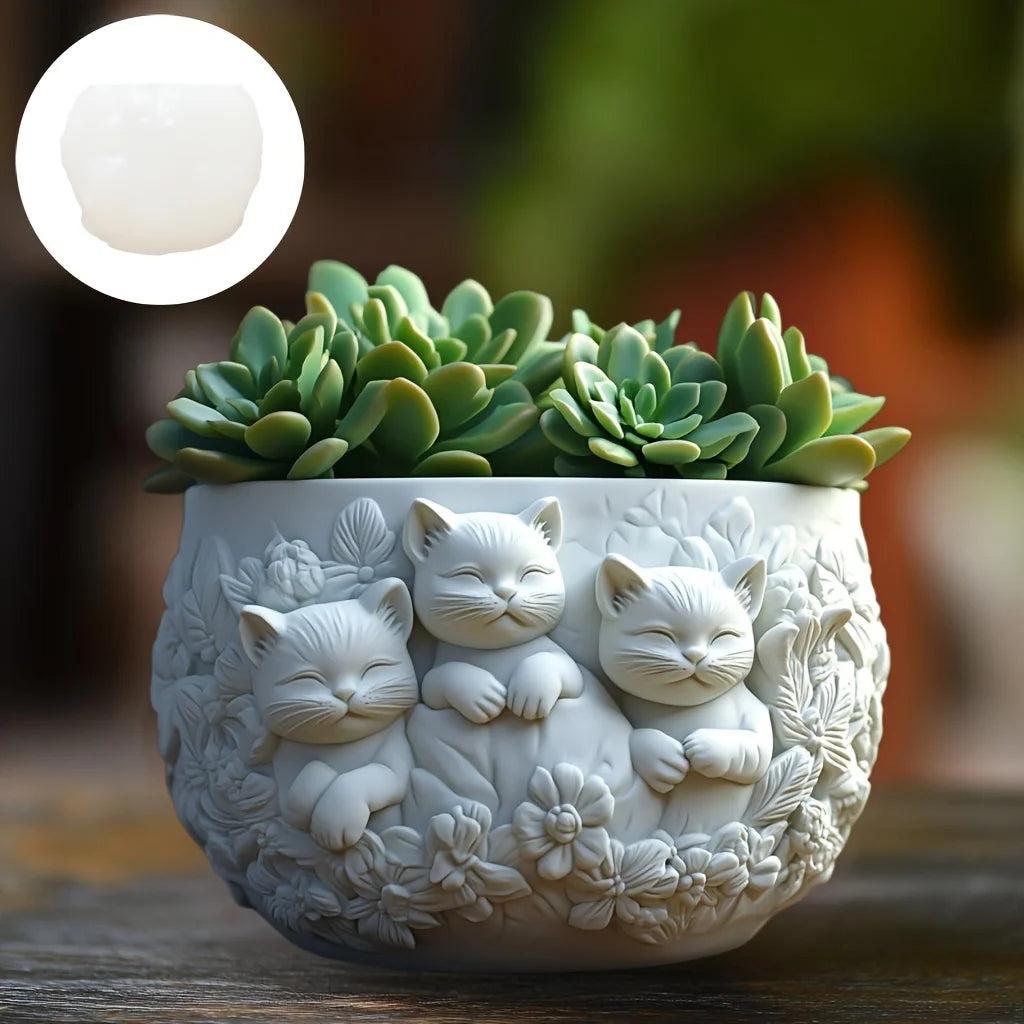 Molde de Silicona Mono Sonriente para Florero y Porta Pinceles | Resina y Yeso 🐒
