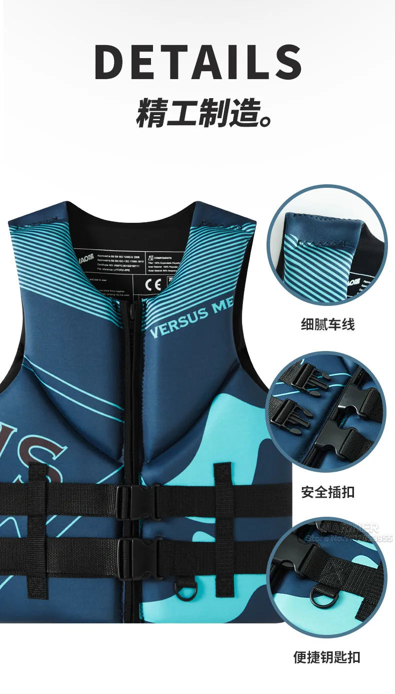 Life Vest for Adults Kayak KiteSurf Jet Ski Life Jacket Motorboats Raft Rescue Swim Drifting Boat Wakeboard Fishing Life Jackets