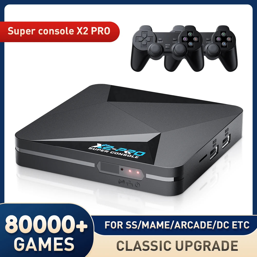 KINHANK Super Console X2 Pro | 80,000 Juegos | PS1/DC/MAME/SS | Gamepad | Regalo Niños - Firu Total Sales