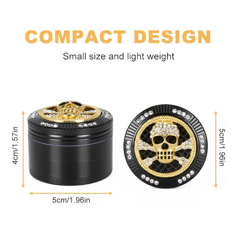 40mm/50mm /62mm 4 Layers Herbal Grinder Pepper Pot Spice Tobacco Mill Aluminum Alloy Dry Herb Crusher Smoking Cigarette Tools