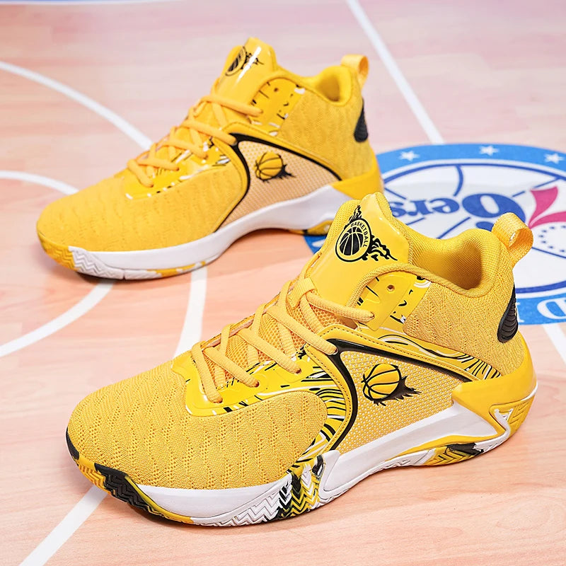 Men's Lightweight Basketball Shoes – Breathable, Anti-Slip, High-Top