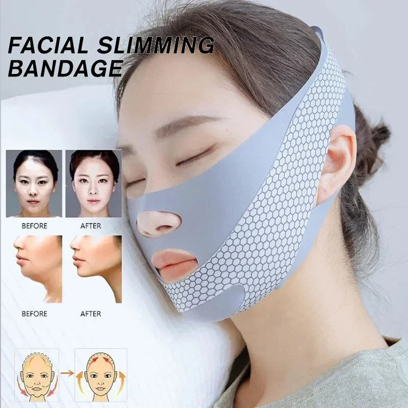 Banda Reductora Facial V-Shape | Reductor Doble Mentón | Lifting y Adelgazamiento | Cómoda para Dormir - Firu Total Sales